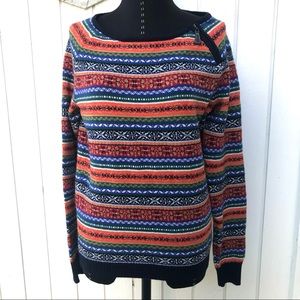 Tommy Hilfiger sweater striped bright multicolor knit women’s small top